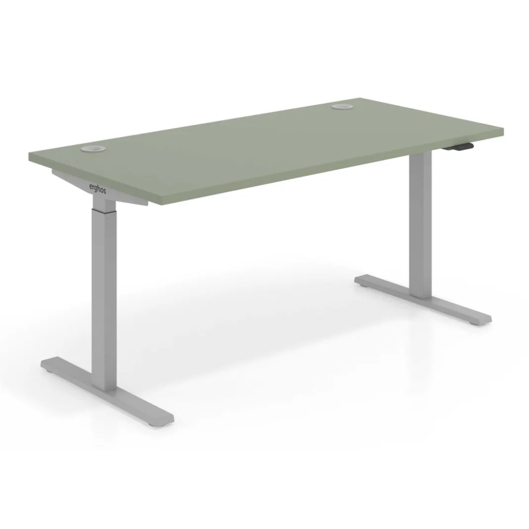 Escritorio Elevable Erghos Smart estructura aluminio canto recto