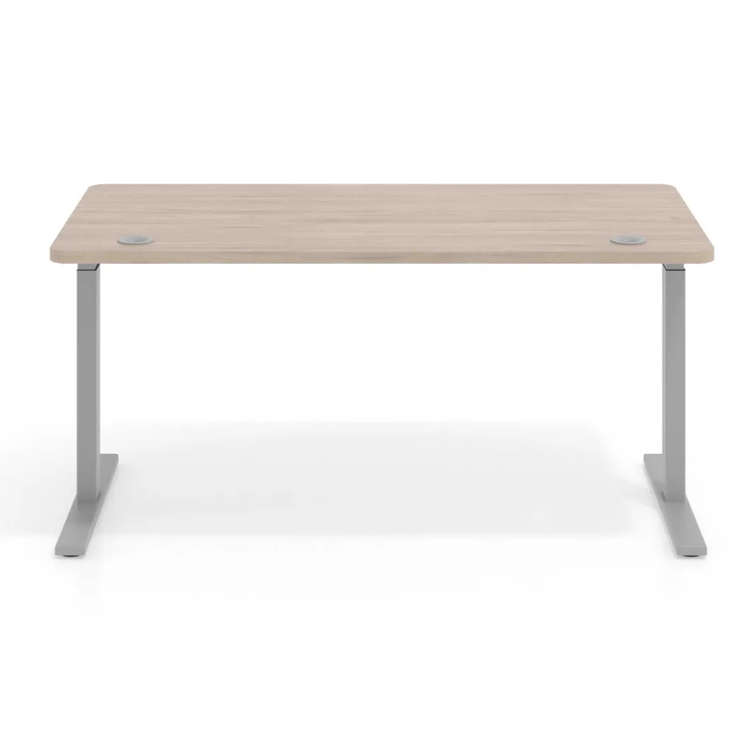 Escritorio Elevable Erghos Smart estructura aluminio canto curvo