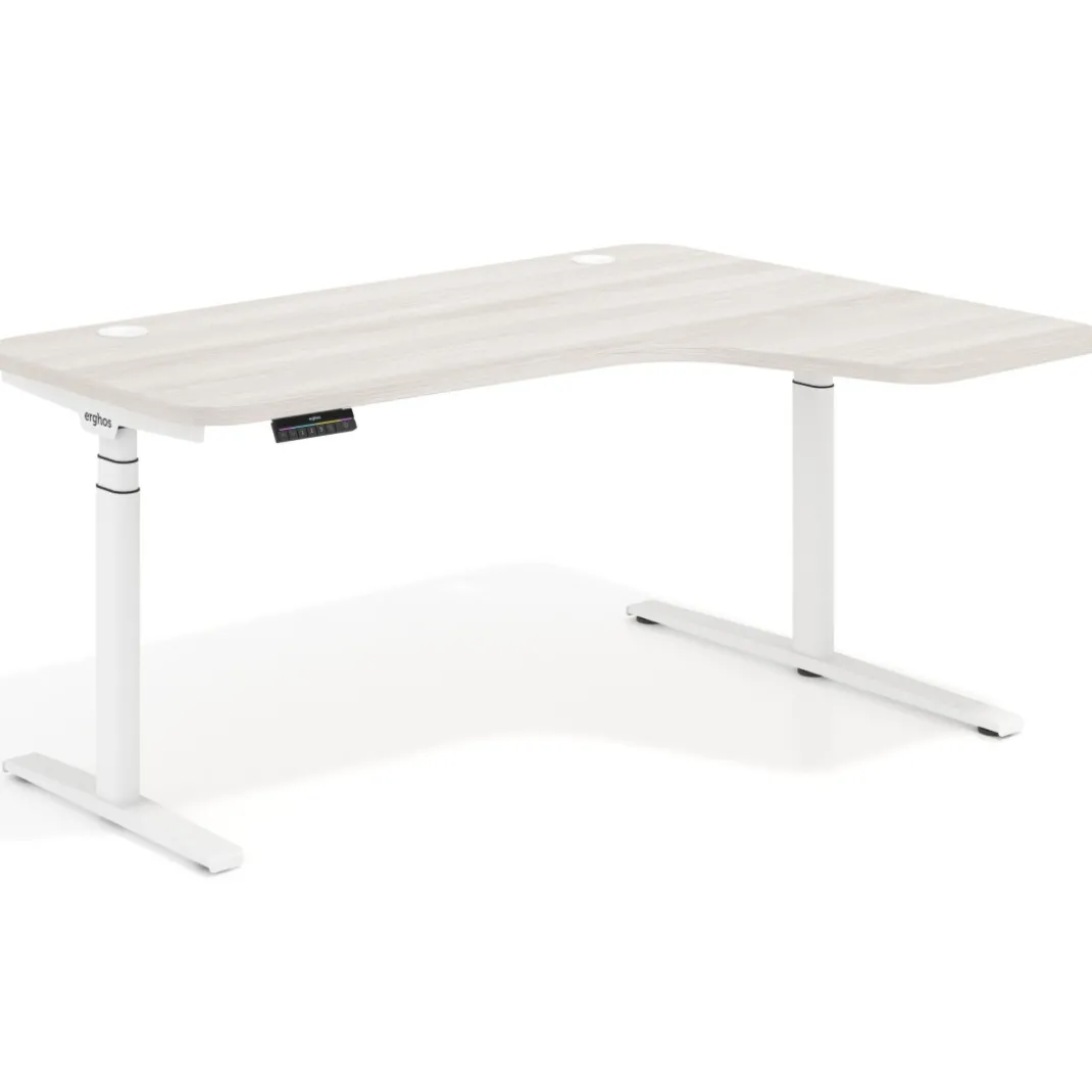 Escritorio Ergonómico Elevable Erghos Axis estructura blanca