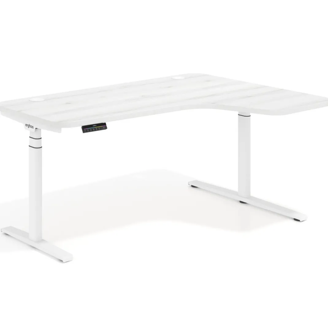Escritorio Ergonómico Elevable Erghos Axis estructura blanca