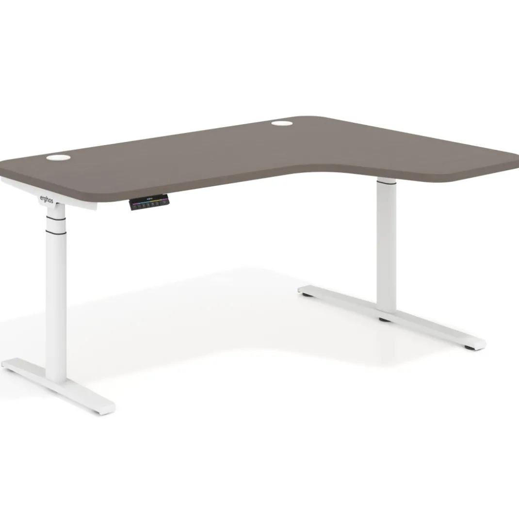 Escritorio Ergonómico Elevable Erghos Axis estructura blanca