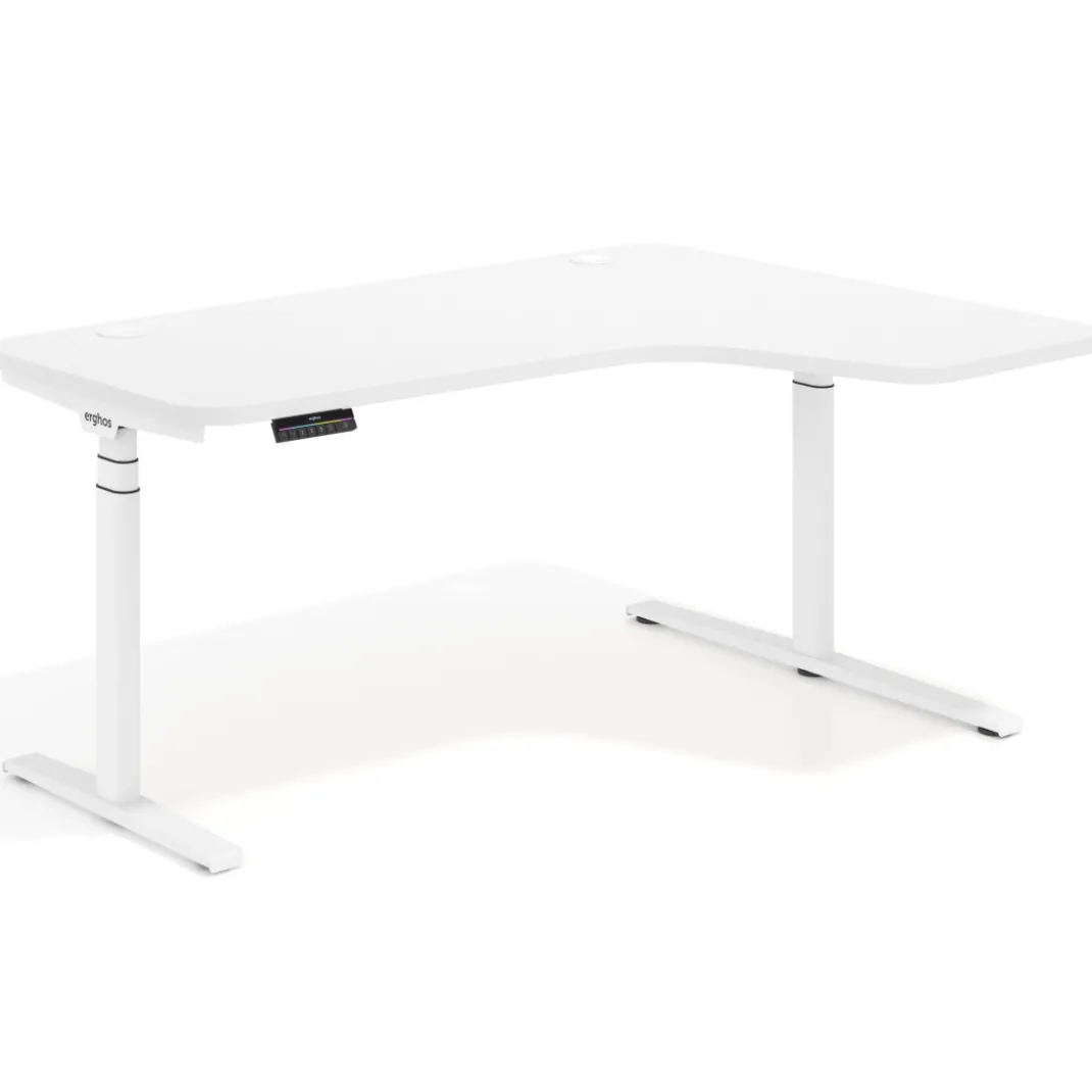 Escritorio Ergonómico Elevable Erghos Axis estructura blanca