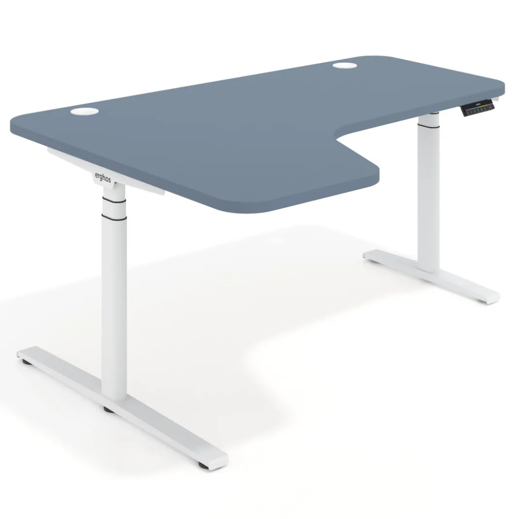 Escritorio Ergonómico Elevable Erghos Axis estructura blanca