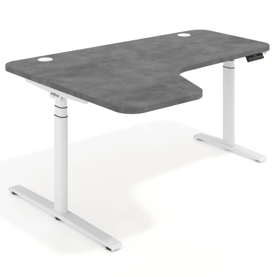 Escritorio Ergonómico Elevable Erghos Axis estructura blanca
