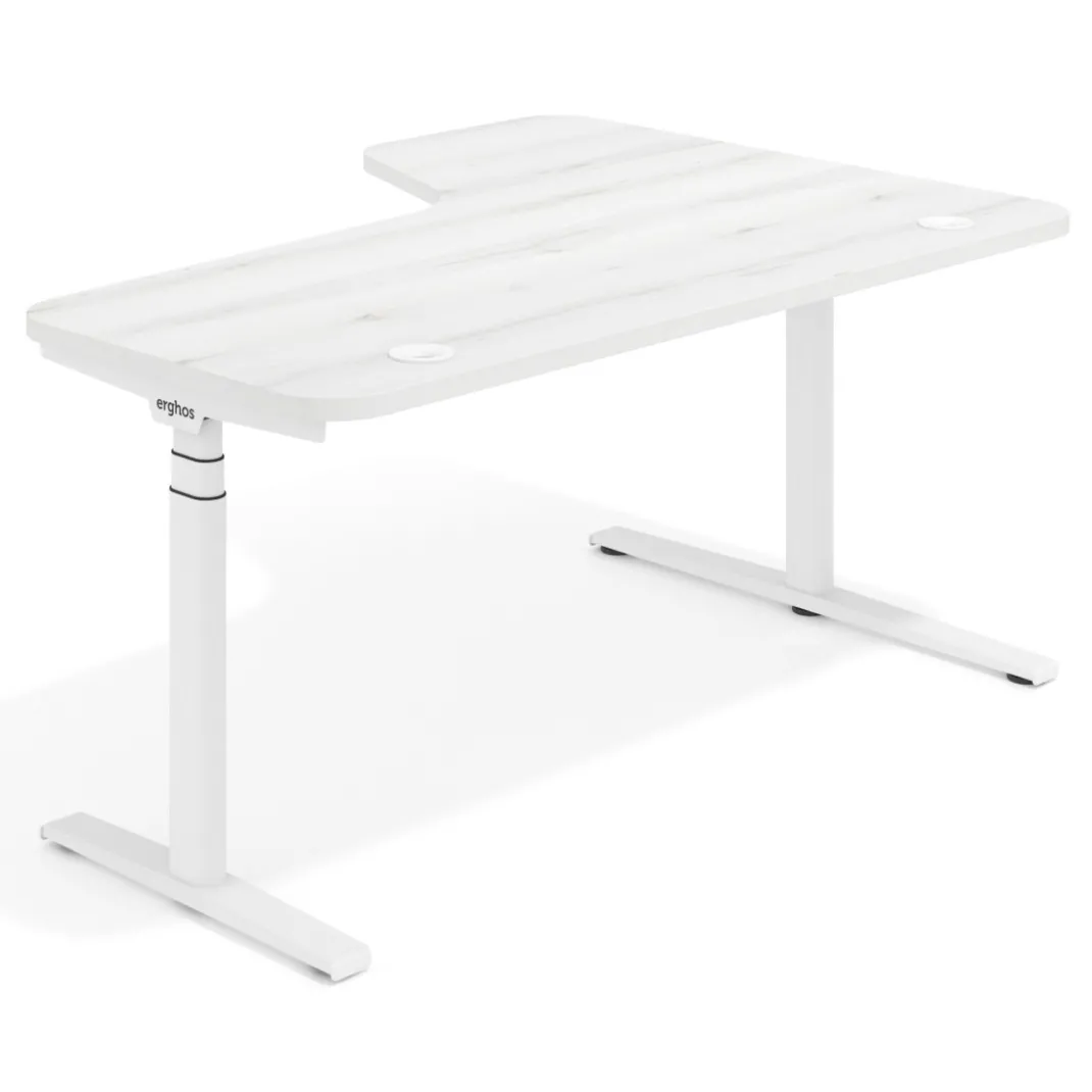 Escritorio Ergonómico Elevable Erghos Axis estructura blanca