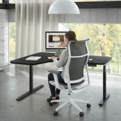 Escritorio Ergonómico Elevable Erghos Axis estructura negra