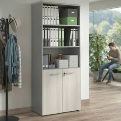 Estantería de oficina Basic 193x80cm con puerta baja