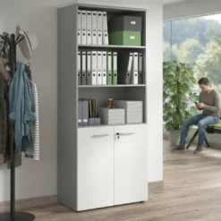Estantería de oficina Basic 193x80cm con puerta baja