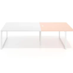 Mesa de cabecera Delta para bench 166 estructura blanca