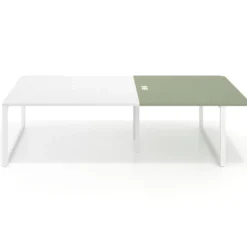 Mesa de cabecera Delta para bench 166 estructura blanca