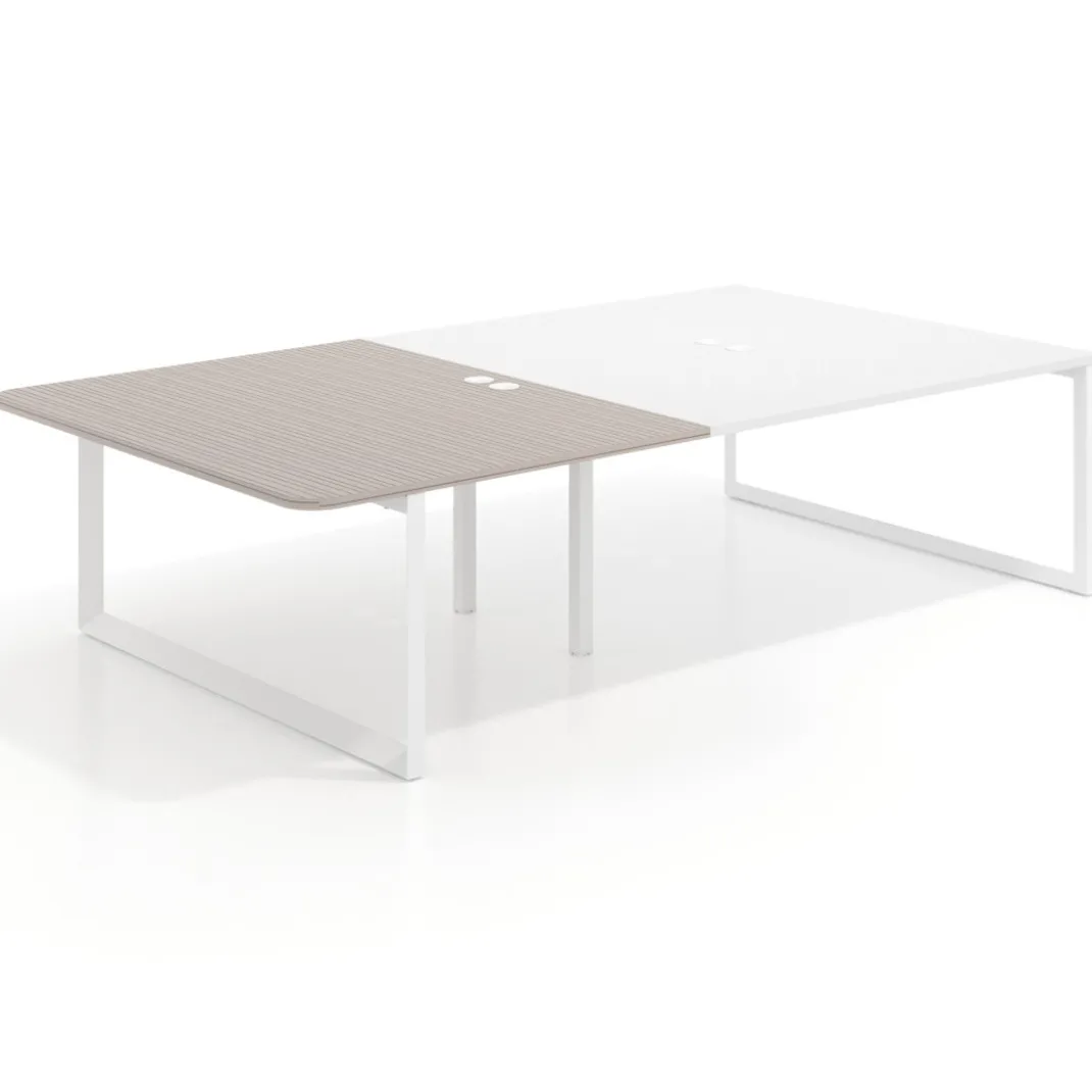 Mesa de cabecera Delta para bench 166 estructura blanca