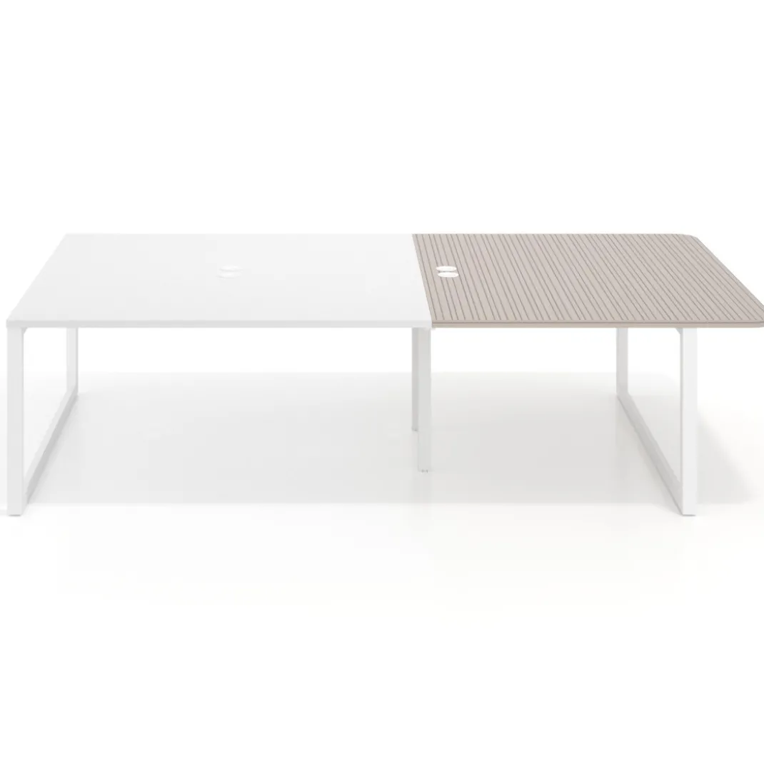 Mesa de cabecera Delta para bench 166 estructura blanca