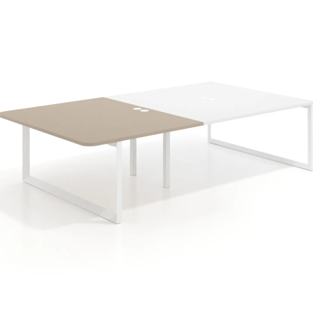 Mesa de cabecera Delta para bench 166 estructura blanca