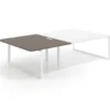 Mesa de cabecera Delta para bench 166 estructura blanca