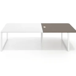 Mesa de cabecera Delta para bench 166 estructura blanca