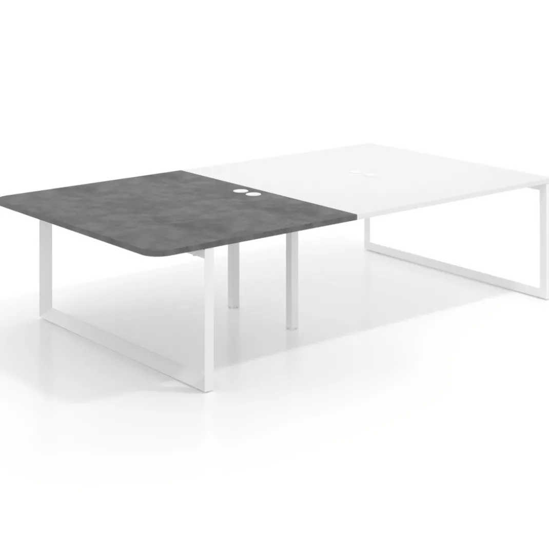 Mesa de cabecera Delta para bench 166 estructura blanca
