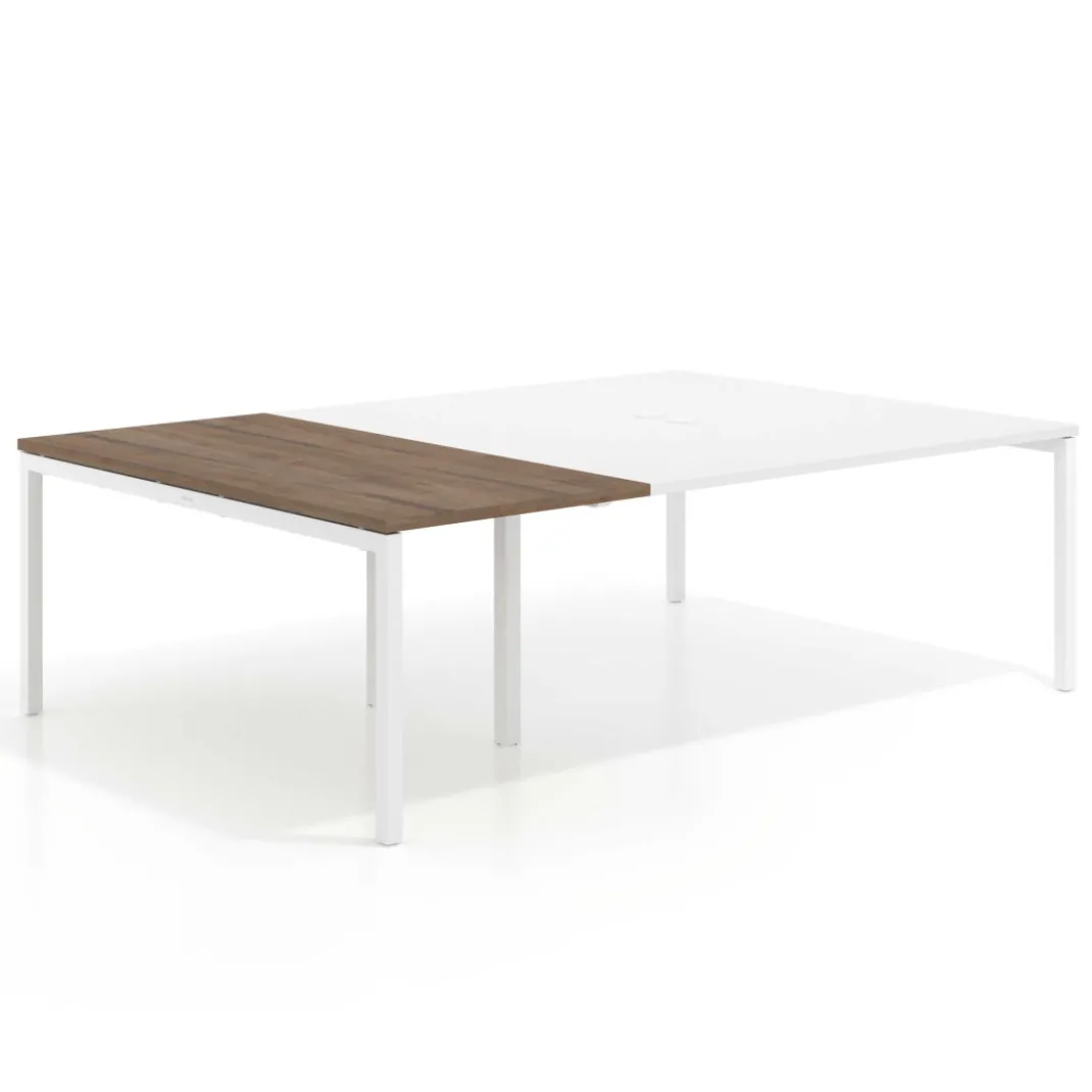 Mesa de cabecera kube para bench 166 estructura blanca