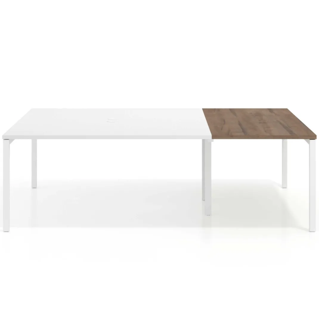 Mesa de cabecera kube para bench 166 estructura blanca