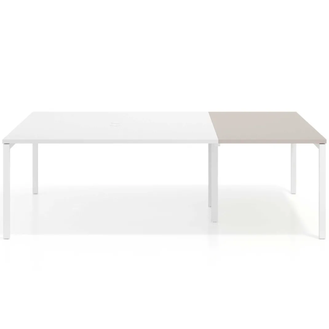 Mesa de cabecera kube para bench 166 estructura blanca