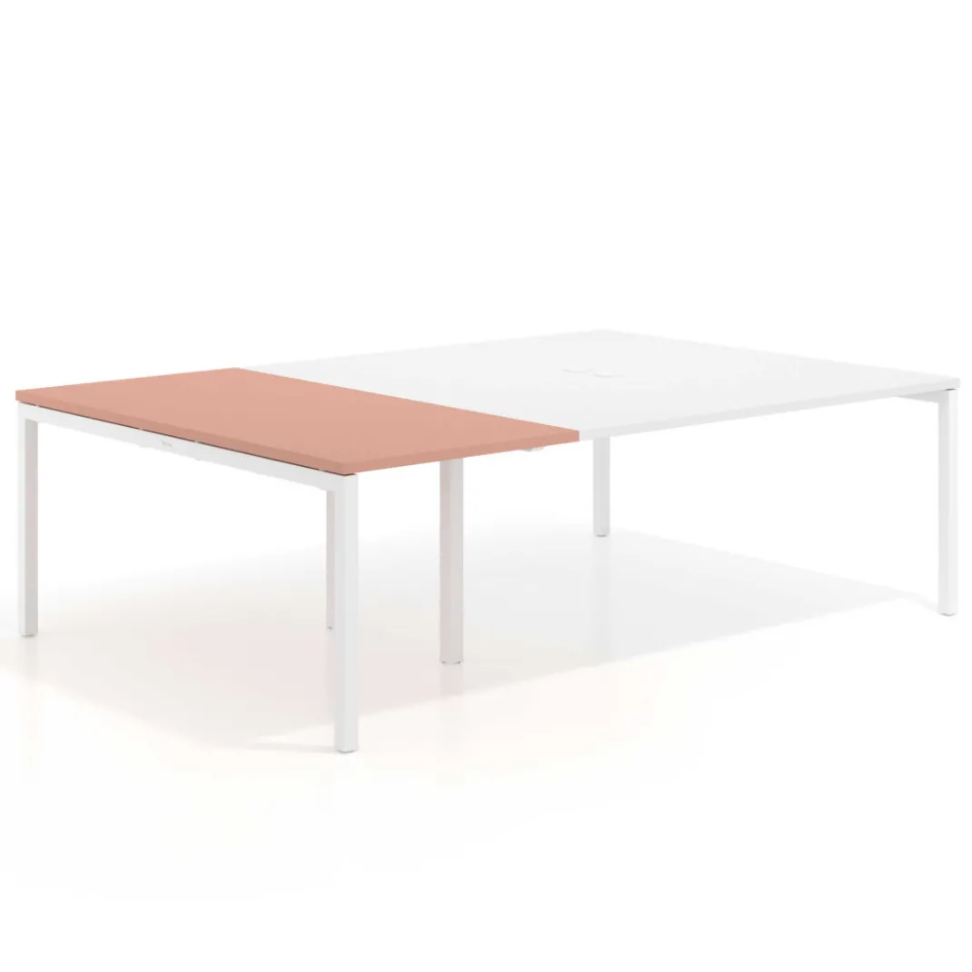 Mesa de cabecera kube para bench 166 estructura blanca