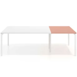 Mesa de cabecera kube para bench 166 estructura blanca