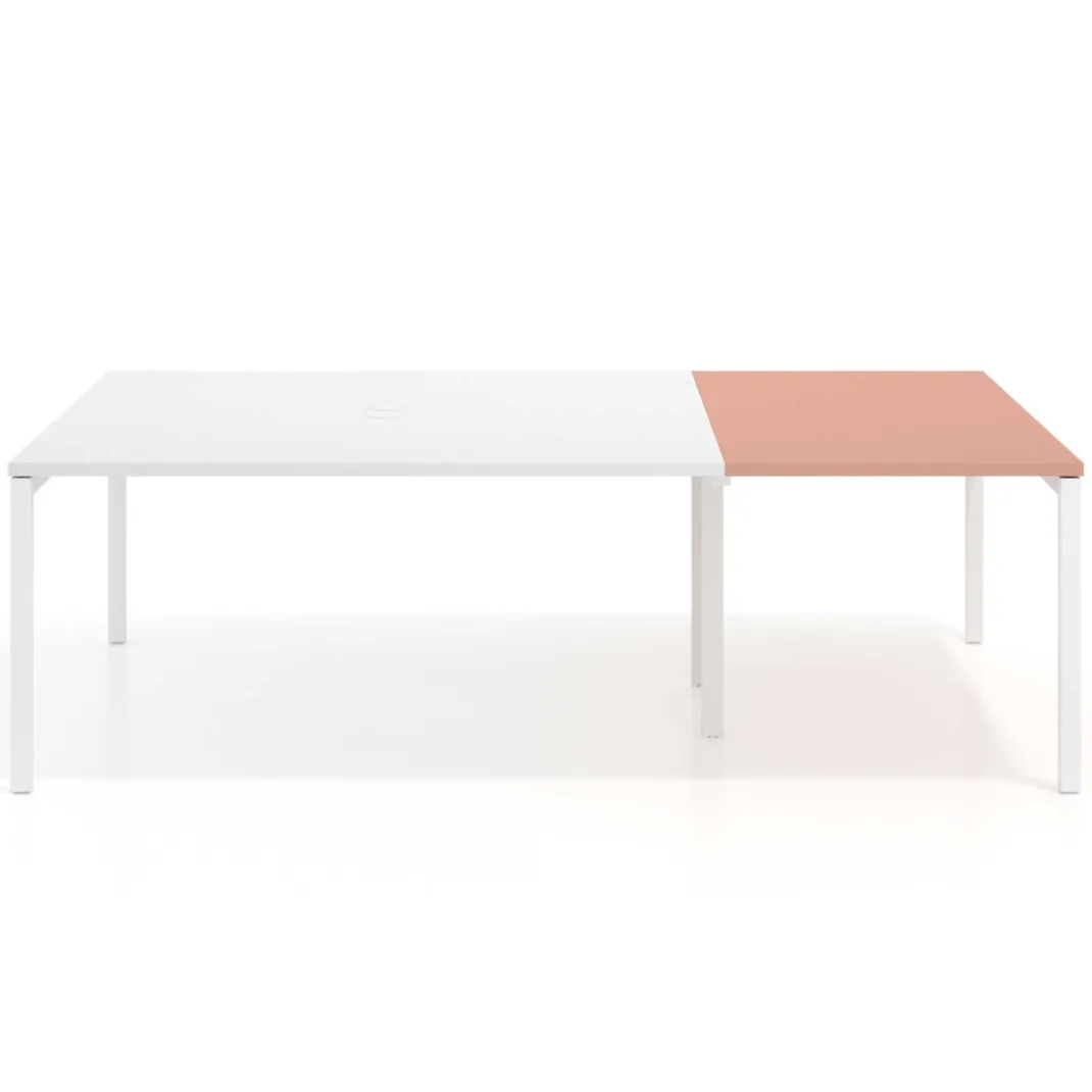 Mesa de cabecera kube para bench 166 estructura blanca