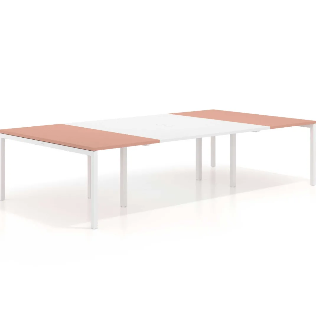 Mesa de cabecera kube para bench 166 estructura blanca