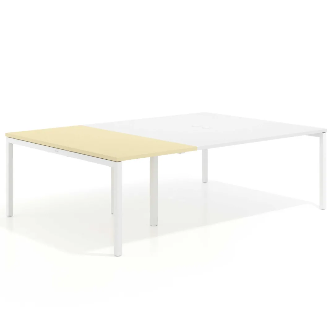 Mesa de cabecera kube para bench 166 estructura blanca