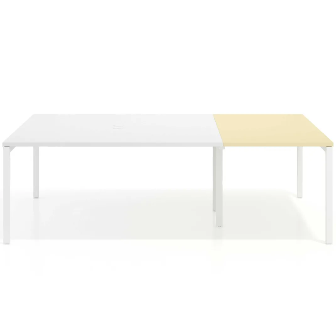 Mesa de cabecera kube para bench 166 estructura blanca
