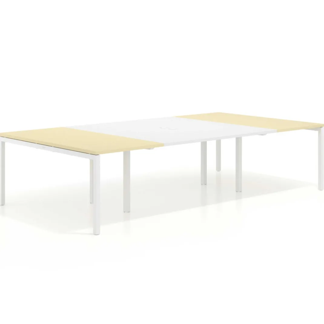 Mesa de cabecera kube para bench 166 estructura blanca