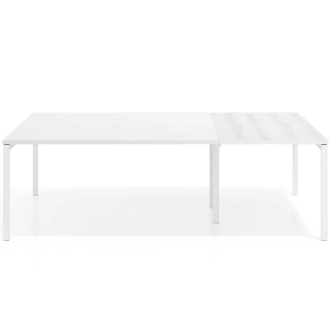 Mesa de cabecera kube para bench 166 estructura blanca
