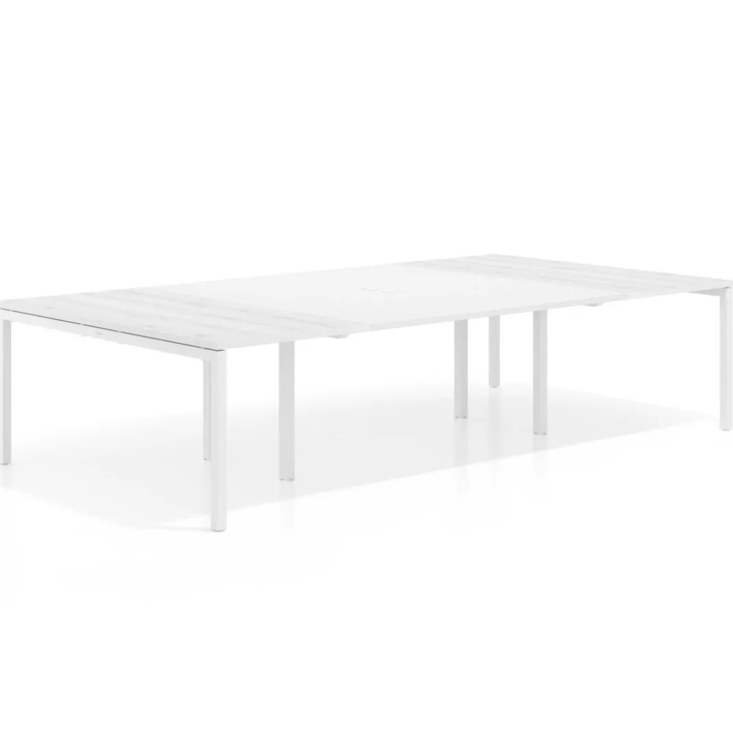 Mesa de cabecera kube para bench 166 estructura blanca