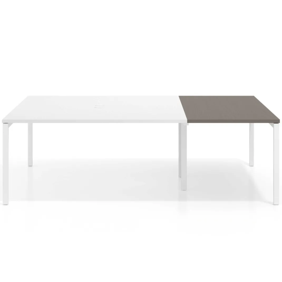 Mesa de cabecera kube para bench 166 estructura blanca