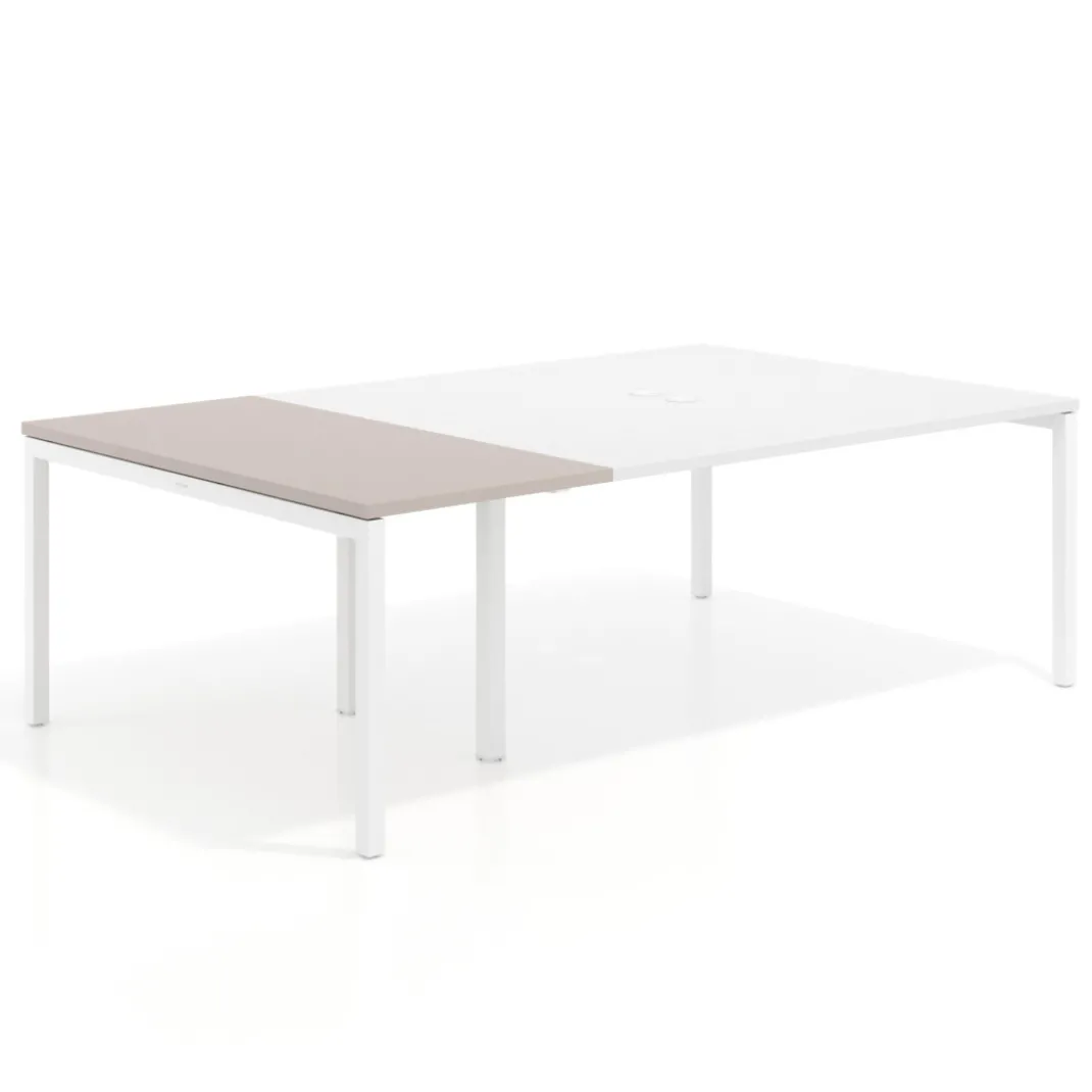 Mesa de cabecera kube para bench 142 estructura blanca