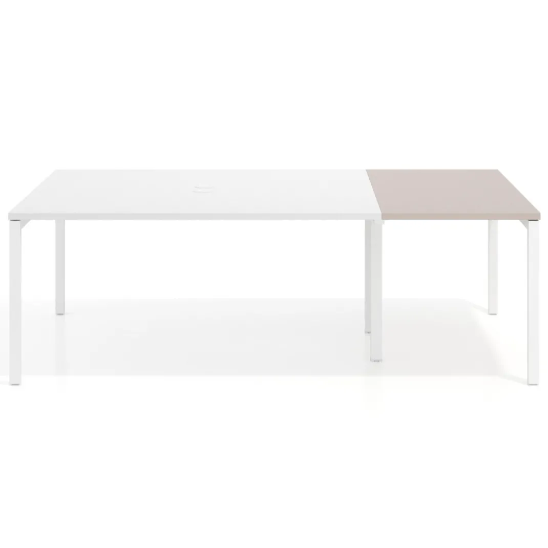 Mesa de cabecera kube para bench 142 estructura blanca