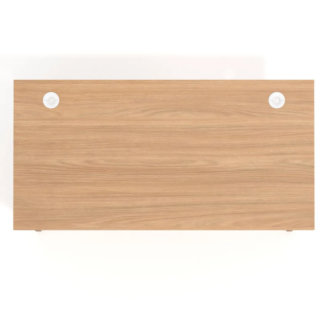 Mesa de despacho Arki, patas de madera maciza, fondo 80cm