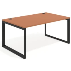 Mesa de despacho ejecutiva Delta fondo 100cm, estructura negra
