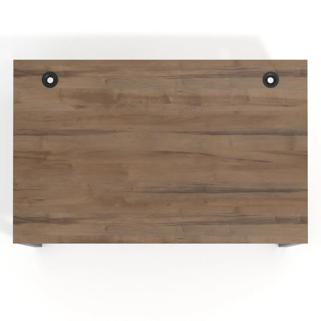 Mesa de despacho ejecutiva Delta fondo 100cm, estructura negra