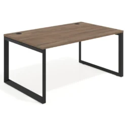 Mesa de despacho ejecutiva Delta fondo 100cm, estructura negra