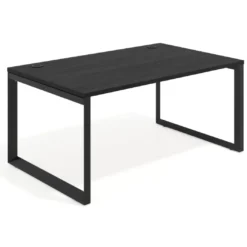 Mesa de despacho ejecutiva Delta fondo 100cm, estructura negra