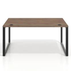 Mesa de despacho ejecutiva Delta fondo 100cm, estructura negra