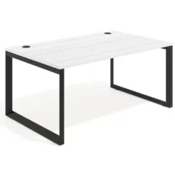 Mesa de despacho ejecutiva Delta fondo 100cm, estructura negra