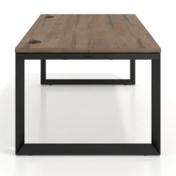 Mesa de despacho ejecutiva Delta fondo 100cm, estructura negra