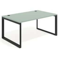 Mesa de despacho ejecutiva Delta fondo 100cm, estructura negra