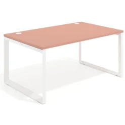 Mesa de despacho ejecutiva Delta fondo 100cm, estructura blanca