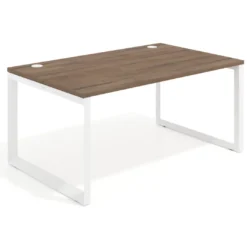 Mesa de despacho ejecutiva Delta fondo 100cm, estructura blanca