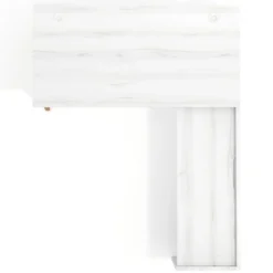 Mesa de despacho en L Arki fondo 80cm con ala WorkPlus estructura blanco