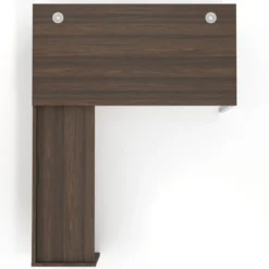 Mesa de despacho en L Kube fondo 80cm con ala WorkPlus estructura aluminio