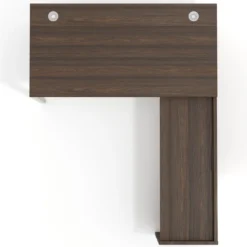 Mesa de despacho en L Kube fondo 80cm con ala WorkPlus estructura aluminio