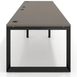 Mesa de despacho progresiva Delta doble, fondo 100cm, estructura negra